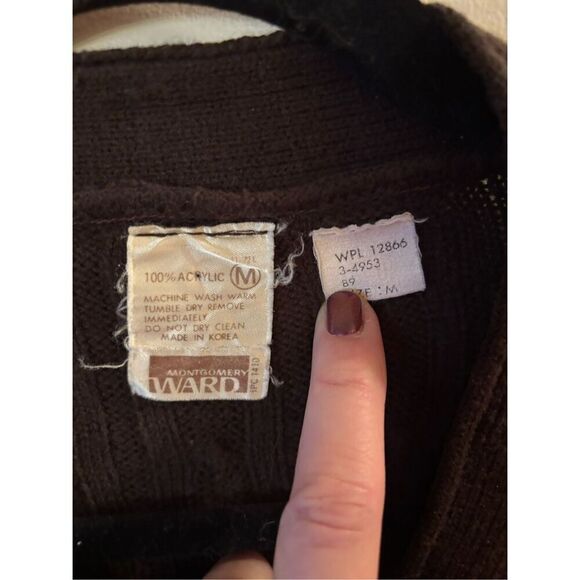 Vintage Montgomery Ward Brown Vest - Picture 2 of 3